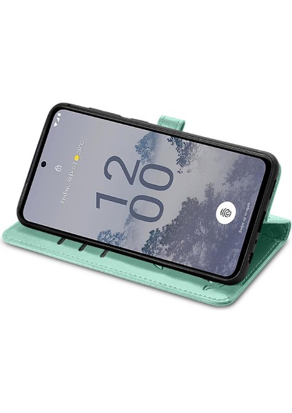 Mays Shop Nokia X30 Için Kılıf Deri Kılıf Kapak Kapak Kısa Kayış Darbeye Karikatür (Yurt Dışından)