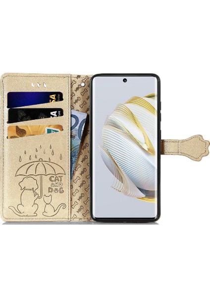 Huawei Nova 10 Için Kılıf Kapak Kapak Karikatür Hayvanlar Darbeye Deri (Yurt Dışından)