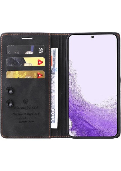 Mays Shop Samsung Galaxy S22 Için Flip Case Kapak Darbeye Deri Kılıf (Yurt Dışından)