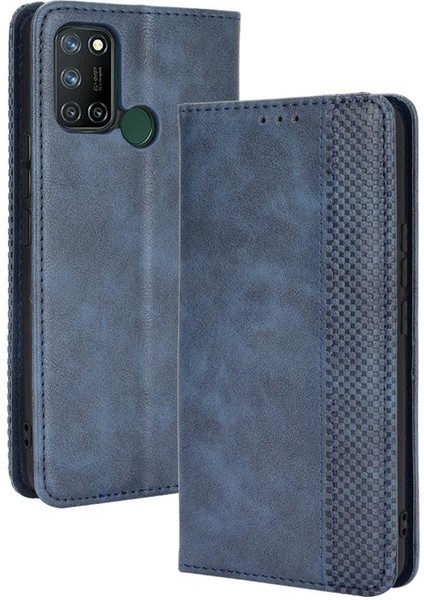 Realme C17 Pu Deri Cüzdan Manyetik Kapatma Için Kılıf (Yurt Dışından)