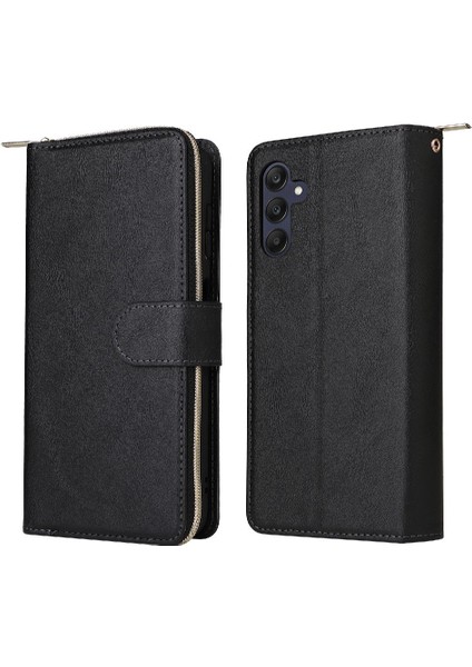 Samsung Galaxy A25 Için Kılıf El Kayışı ile Fermuarlı Cebi Kapak Kılıfı (Yurt Dışından)