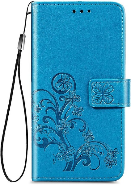 Samsung Galaxy S22 Artı Flip Kapak Için Kılıf Kısa Kayış Deri Kılıf Dört (Yurt Dışından)
