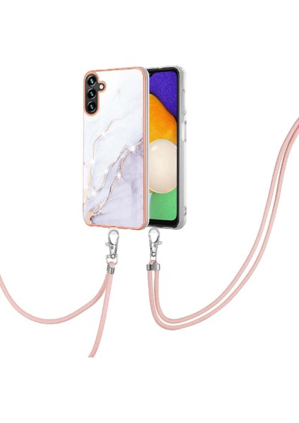 Samsung Galaxy A35 5g Crossbody Kordon Askısı Tampon Mermer Yumuşak (Yurt Dışından)