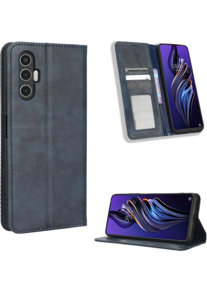 Tecno Pova 3 Pu Deri Cüzdan Manyetik Kapatma Için Kılıf (Yurt Dışından)