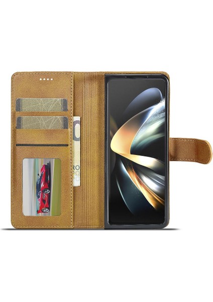 Samsung Galaxy Z Için Flip Case Horizontal 6 5g Buzağı Doku Yatay Flip Case (Yurt Dışından)