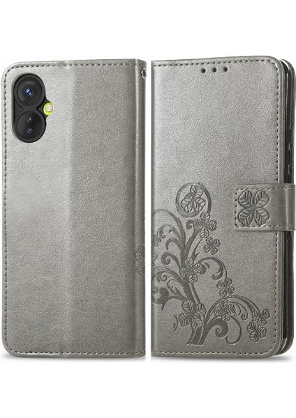 Tecno Spark 9 Pro Flip Kapak Için Kılıf Zarif Iş Kısa Kayış Dört (Yurt Dışından)