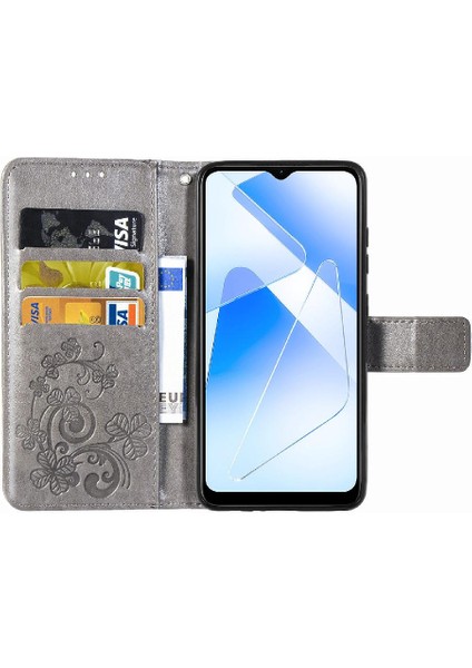 Oppo Oppo 5g Dört Yapraklı Yonca Deri Kılıf Için Kılıf Zarif Iş Çevirme (Yurt Dışından)