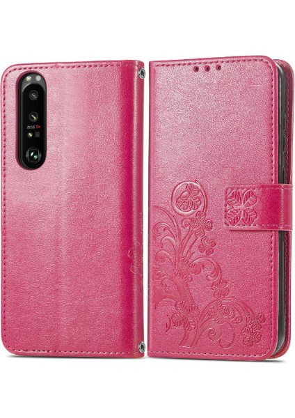 Sony Xperia 1 Iii Dört Yapraklı Yonca Zarif Iş Kısa Kayış Için Kılıf (Yurt Dışından)
