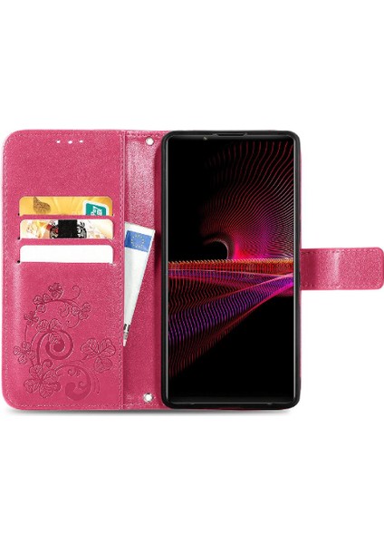 Sony Xperia 1 Iii Dört Yapraklı Yonca Zarif Iş Kısa Kayış Için Kılıf (Yurt Dışından)