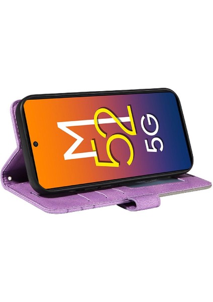 Samsung Galaxy M52 5g Iki Renkli Dikiş Kickstand Koruyucu Pu (Yurt Dışından) fırsatları