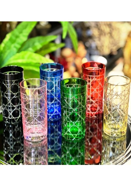 Bohemia Kristal Lüsterli Meşrubat Bardak 280 cc 6 Adet