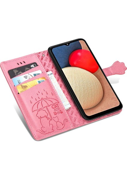 Samsung Galaxy A02S Karikatür Hayvanlar Darbeye Kapak Kılıfı (Yurt Dışından)