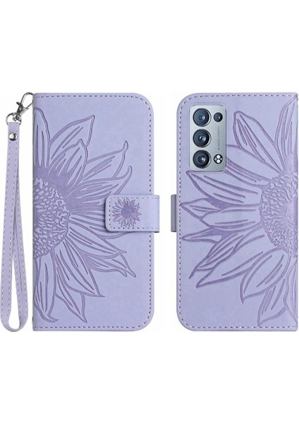 Kart Yuvaları Tutucu Kabartmalı Ayçiçeği Pu ile Oppo Oppo 6 Pro Plus Için Kılıf (Yurt Dışından)
