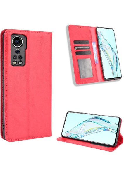 Zte Axon 30 5g Manyetik Kapatma Cüzdan Pu Deri Kılıf (Yurt Dışından)