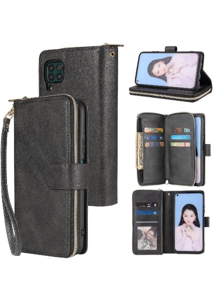 El Kayışı Kart Tutucu Fermuarlı Cep Cüzdan ile Huawei P40 Lite Için Kılıf (Yurt Dışından)