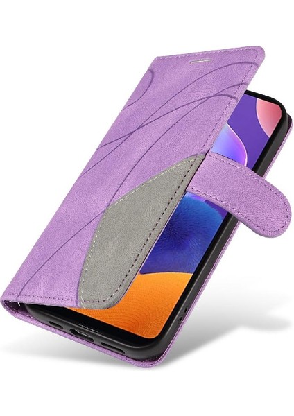 Samsung Galaxy Kickstand Kickstand Koruyucu Iki Renkli Dikiş Pu (Yurt Dışından)