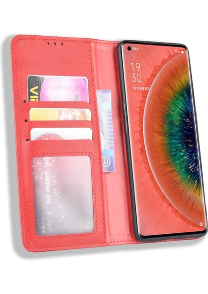 Oppo Bulmak Için Kılıf X2 Cüzdan Manyetik Kapatma Pu Deri (Yurt Dışından)