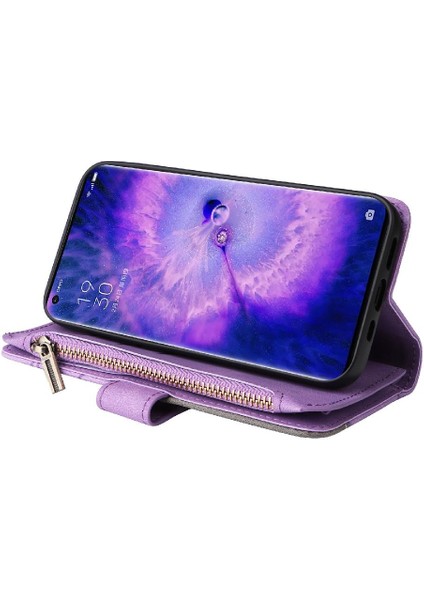 Oppo Bulmak Için Kılıf X5 Pro Fermuar Cüzdan Tarzı Kart Yuvası Standı ile Dokuz (Yurt Dışından)