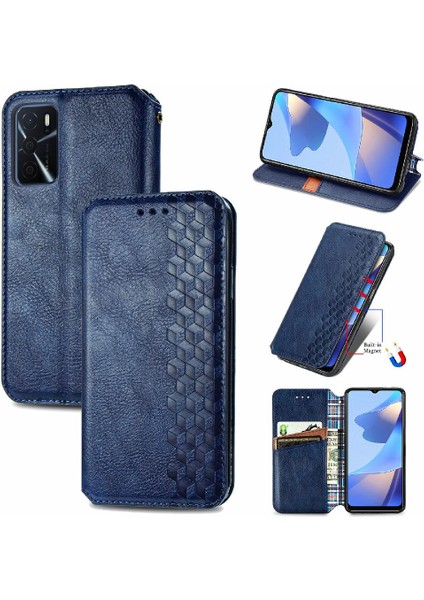 Oppo A16 Moda Tasarım Cüzdan Fonksiyonu Için Kılıf Kapak Çevirin Zarif (Yurt Dışından)