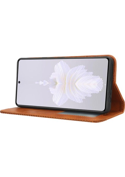 Tecno Camon 20 Pro 5g Manyetik Kapatma Cüzdan Pu Deri Için Kılıf (Yurt Dışından)