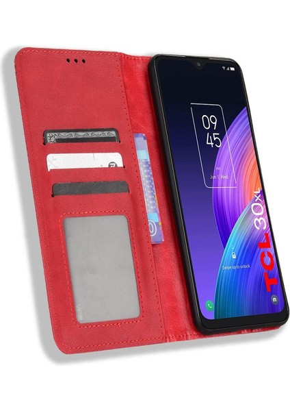 Tcl 30 Xl Manyetik Kapatma Cüzdan Pu Deri Için Kılıf (Yurt Dışından)