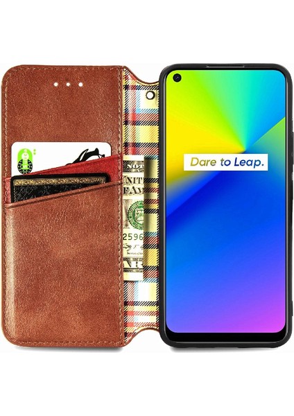 Oppo Realme C17 Flip Kapak Kılıf Cüzdan Fonksiyonu Iş Için Kılıf (Yurt Dışından)