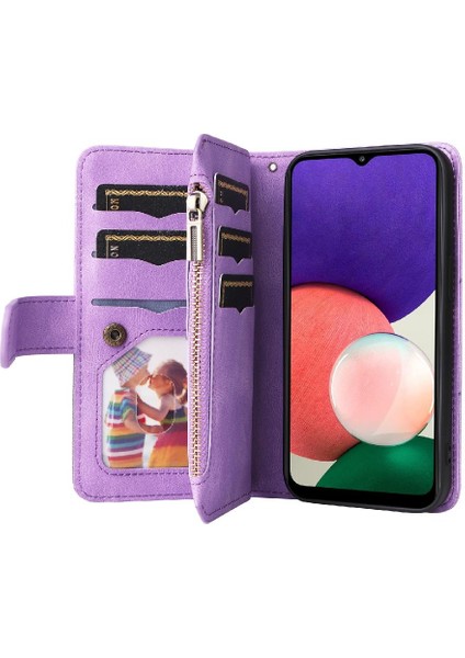 Samsung Galaxy A22 5g Için Kılıf Kart Yuvası Standı ile Dokuz Kart Yuvaları Tarzı (Yurt Dışından) indirimleri