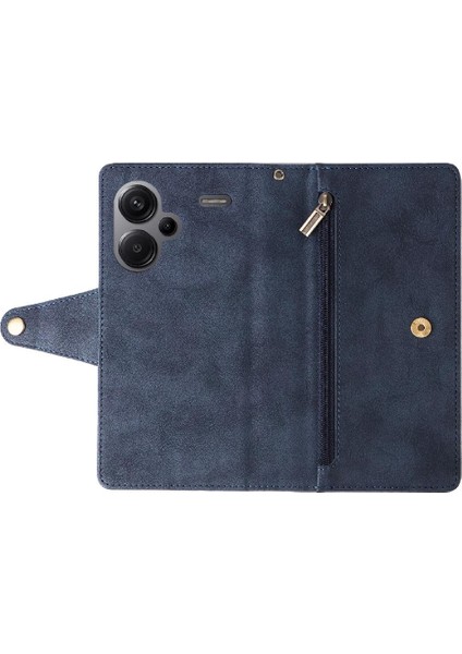 Xiaomi Redmi Not 13 Pro Artı Manyetik Deri Fermuar Cüzdan (Yurt Dışından)