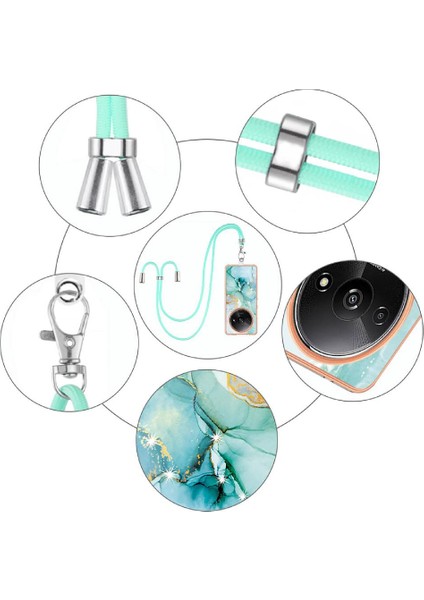 Xiaomi Redmi A3 Crossbody Kordon Askısı Tampon Mermer Yumuşak (Yurt Dışından) fırsatları