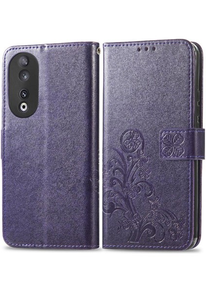 Huawei Onur Için Kılıf 90 5g Kısa Kayış Zarif Iş Dört Yaprak Kılıf (Yurt Dışından)