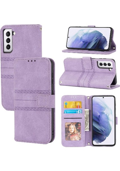 Samsung Galaxy S21 Fe 5g Manyetik Kapatma Darbeye Pu Için Flip Case (Yurt Dışından)