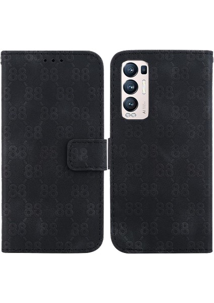 Oppo Phone 5 Pro Artı Cüzdan Kapak Için Telefon Kılıfı Çift 8 Kabartmalı Pu Kart (Yurt Dışından)