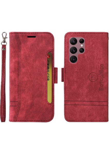 Samsung Galaxy S23 Ultra 5g Için Kılıf Cüzdan Kapak Çevirin Tpu Deri Kart (Yurt Dışından)