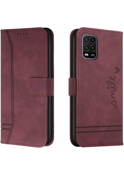 Telefon Kılıfı Için Xiaomi 10 Lite El Kayışı Kart Yuvaları Kapak Pu Deri Flip (Yurt Dışından)