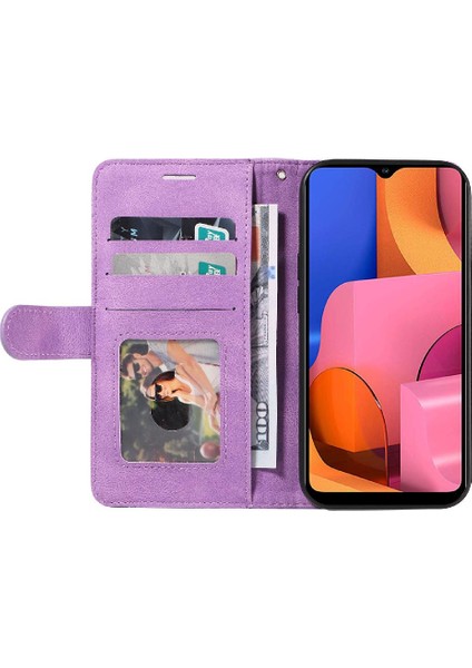 Samsung Galaxy A20S Kickstand Koruyucu Iki Renkli Dikiş Pu (Yurt Dışından) modelleri