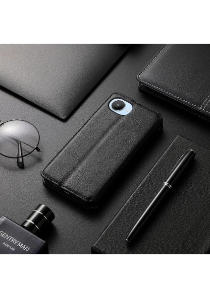 Oppo Realme C30 Deri Kılıf Kapak Kapak Zarif Iş Için Kılıf (Yurt Dışından) fırsatları