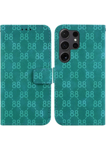 Telefon Kılıfı Için Samsung Galaxy S24 Ultra 5g Kickstand Pu Deri Çift 8 (Yurt Dışından)