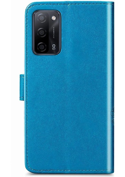 Oppo Oppo 5g Dört Yapraklı Yonca Deri Kılıf Için Kılıf Zarif Iş Çevirme (Yurt Dışından)