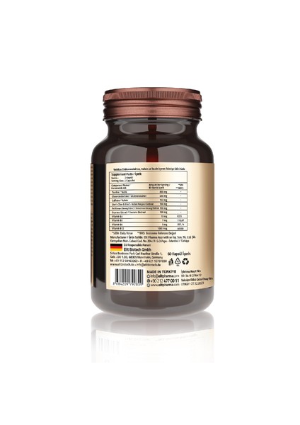 Taurine Glucoronolactone Lion's Claw Extract Guarana Extract 60 Capsules fiyatları