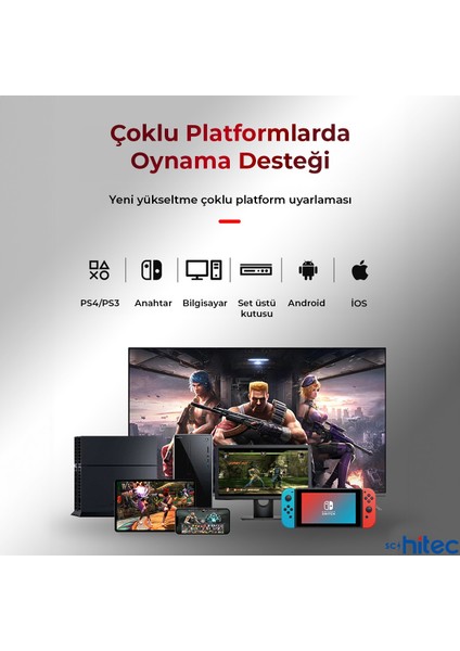 BSP-Y01 Joystick N-Switch/ps3/ps4/pc/android/ios/tv Retro Oyun Konsolu Joystick Beyaz