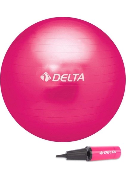 Delta 65 cm Fuşya Deluxe Pilates Topu ve Çift Yönlü Pompa Seti (Yurt Dışından)