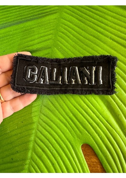 11X4 cm Siyah Kot Kabartma Yazılı Arma Dikiş Giyim Aksesuarı