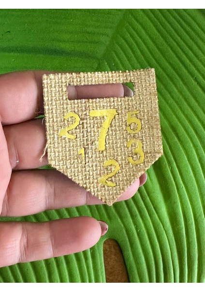 6x5 cm Ütü Ile Yapışan Hasır 7 Rakamı Arma Dikiş Aksesuarı