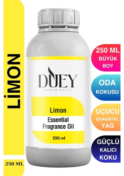 Limon Uçucu Yağ 250 ml Mum Esansı, Oda Kokusu, Hava Nemlendiricisi, Çamaşır Kurutma Topu