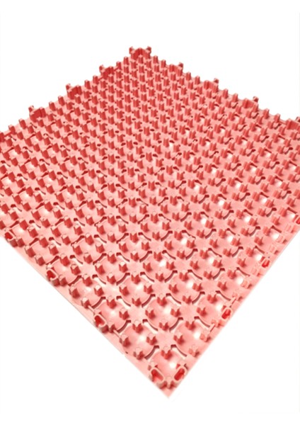 5 Adet 33X33X1,5 cm Ortopedik Plastik Yer Karosu, Geçkili Paspas, Islak Zemin Izgarası, Toz Pembe