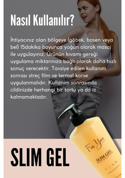 Slim Jel Sıkılaştırıcı, Toparlayıcı, Çatlak Karşıtı ve Selülit Kremi