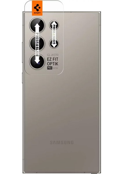 Galaxy S24 Ultra Kamera Lens Camı Koruyucu Kolay Kurulum GLAS.tR EZ Fit Optik Pro (2 Adet) Gray - AGL07426 modelleri