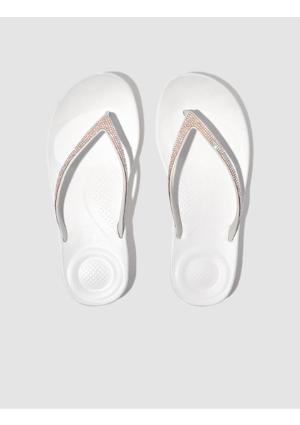 FitFlop IQUSHION SPARKLE R08 Beyaz Kadın Parmak Arası Terlik