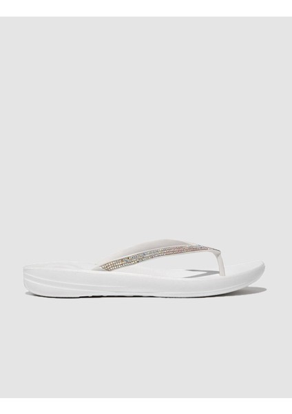 FitFlop IQUSHION SPARKLE R08 Beyaz Kadın Parmak Arası Terlik