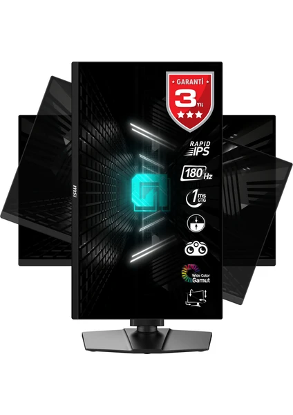 24.5" G255PF E2 1920X1080 (Fhd) 16:9 Flat Rapıd IPS 180HZ 1ms Adaptıve-Sync Pıvot Gamıng Monıtor